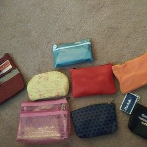 Ipsy makeup bags, Relic Wallet and random makeup b